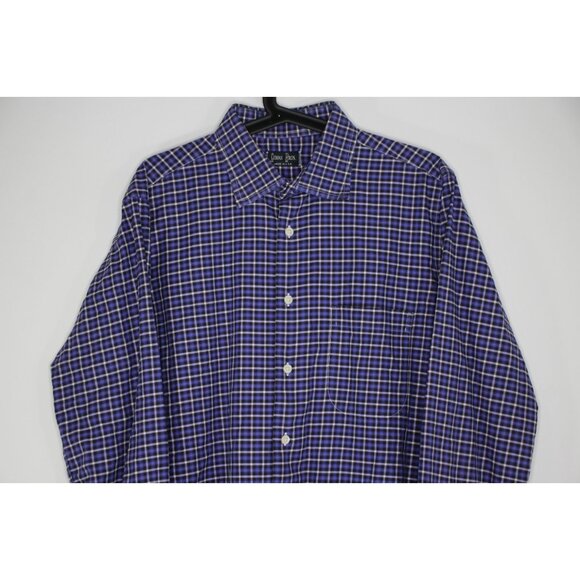 Gitman Bros. Brothers Mens Large Check Button Up Shirt F1236 - Picture 2 of 6